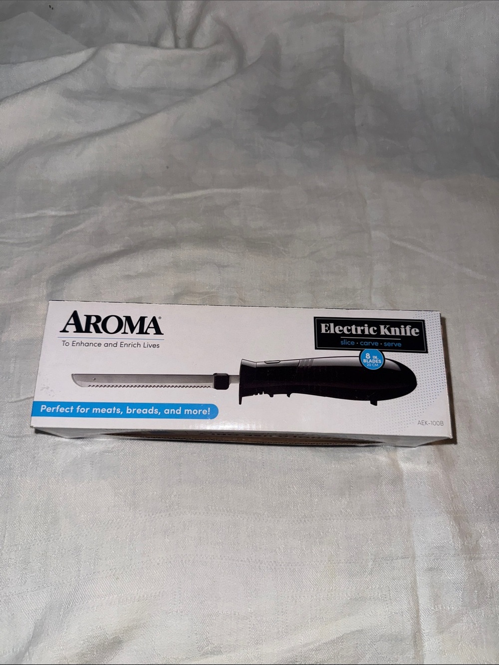 Aroma Home Electric Knife - Black and Silver